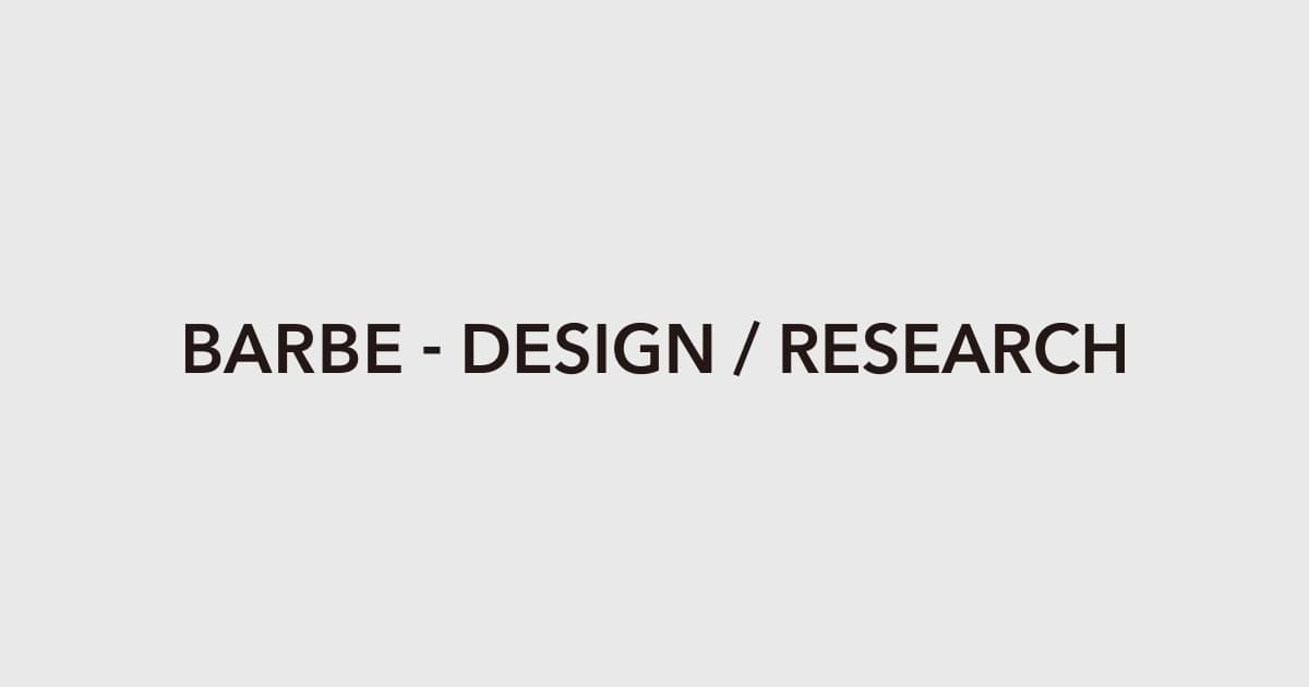 BARBE - DESIGN / RESEARCH|Webサイト リニューアル image